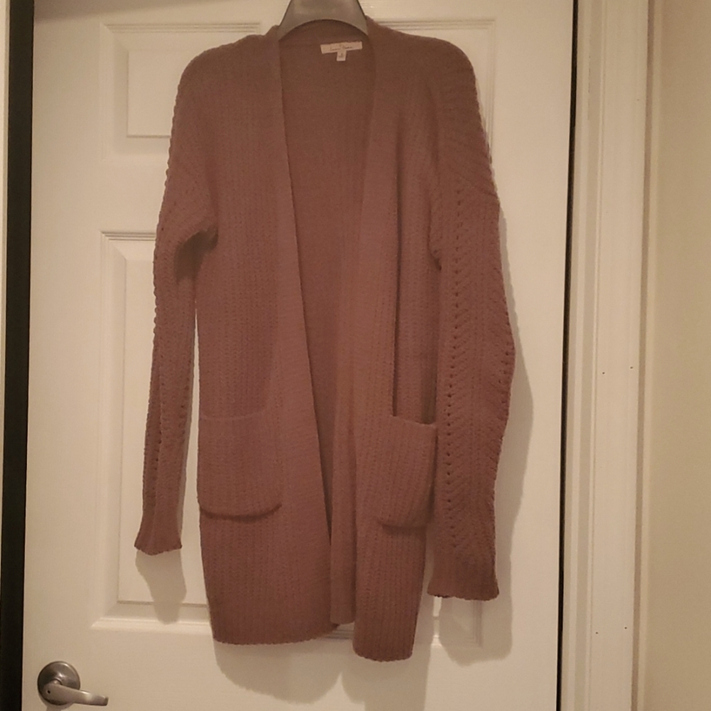 Purple pink lily cardigan
